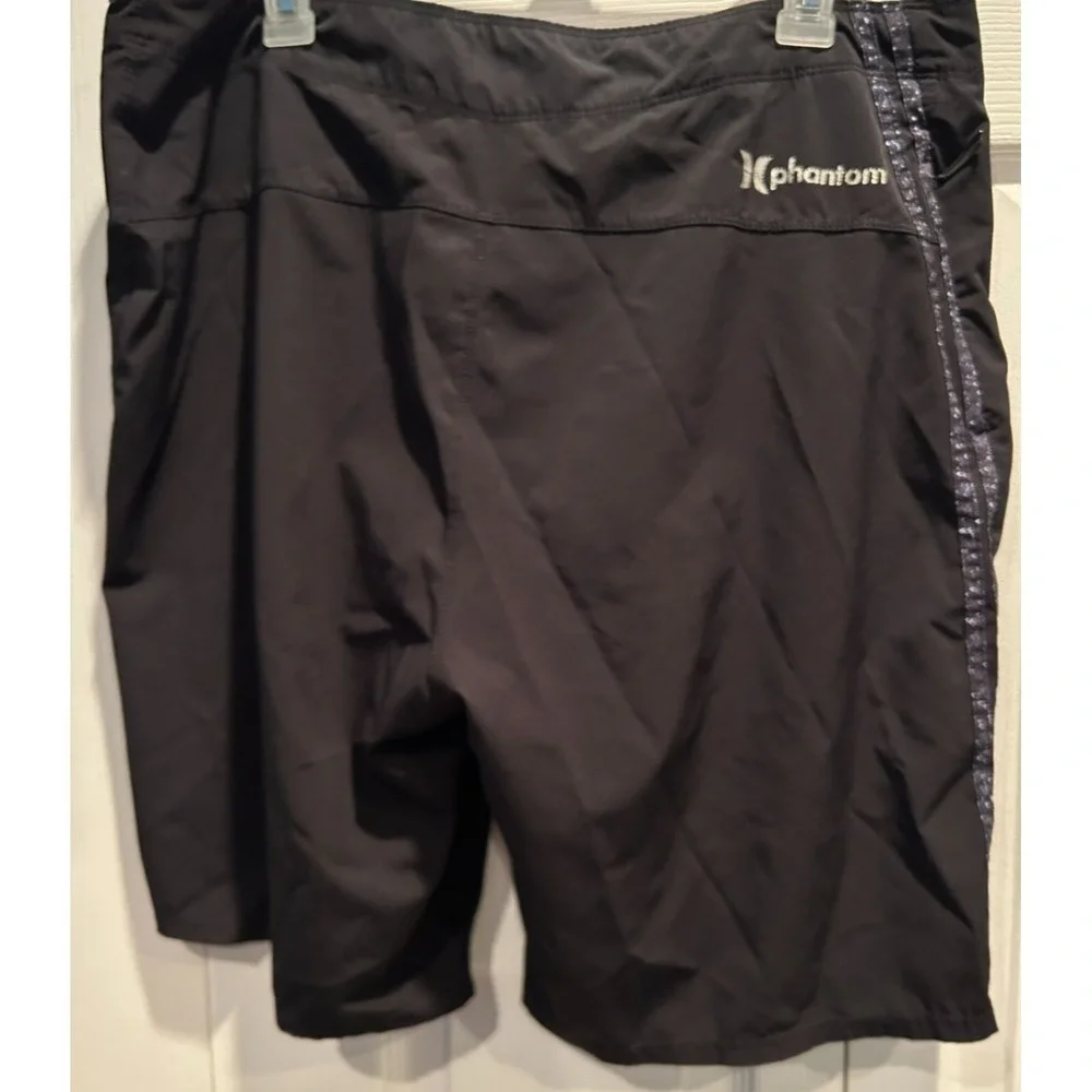 Hurley Phantom Board Shorts 34‎ Men's Black Galaxy Side Stripe Swim Trunks